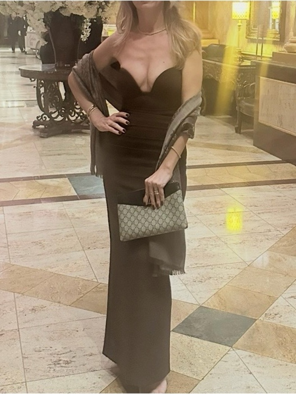 Strapless Black Evening Gown - Sleek Formal Dress